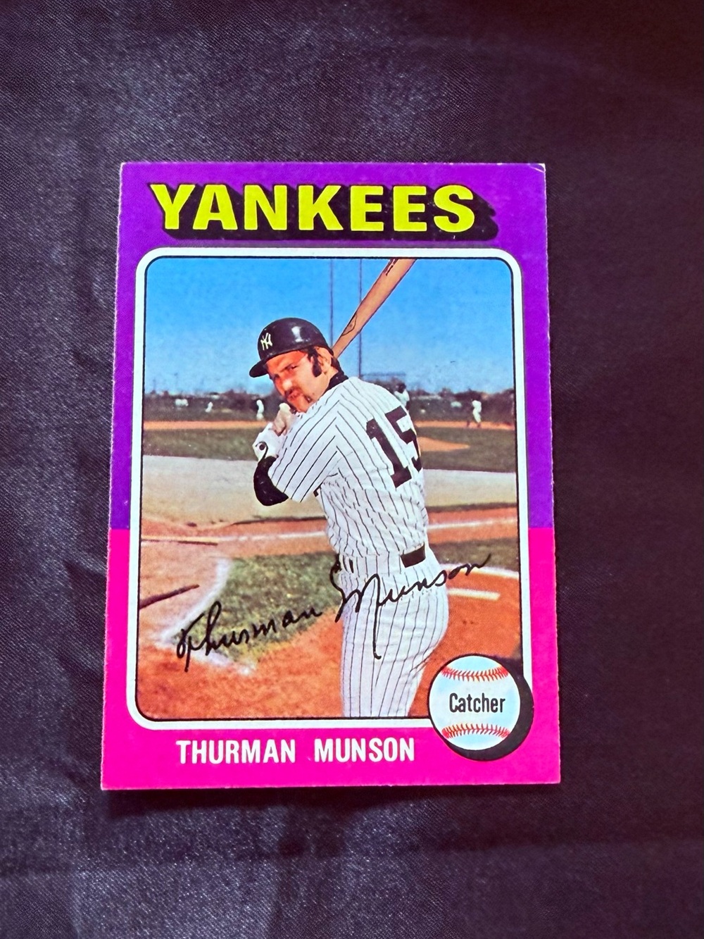 Thurman Munson HOF, #20, Topps, 1975, NY Yankees, Superbly Centered - Mint